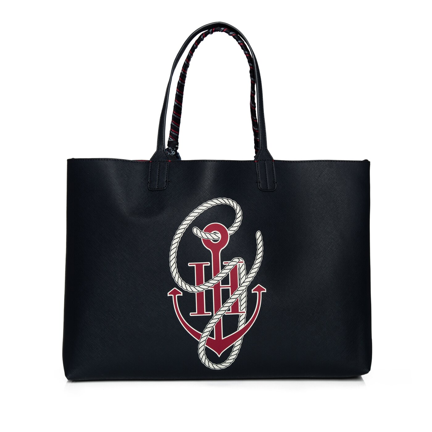 Damska torebka TOMMY HILFIGER TORBA GIGI REVERSIBLE TOTE aw0aw03465901 kolor granatowy