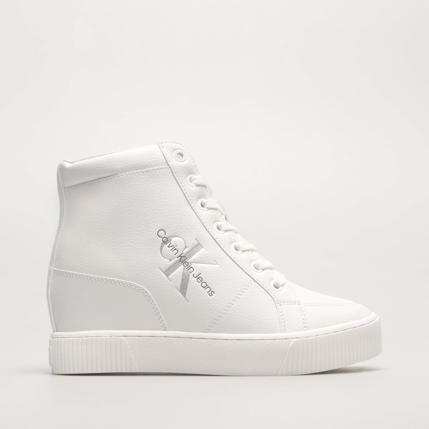 calvin klein white wedges