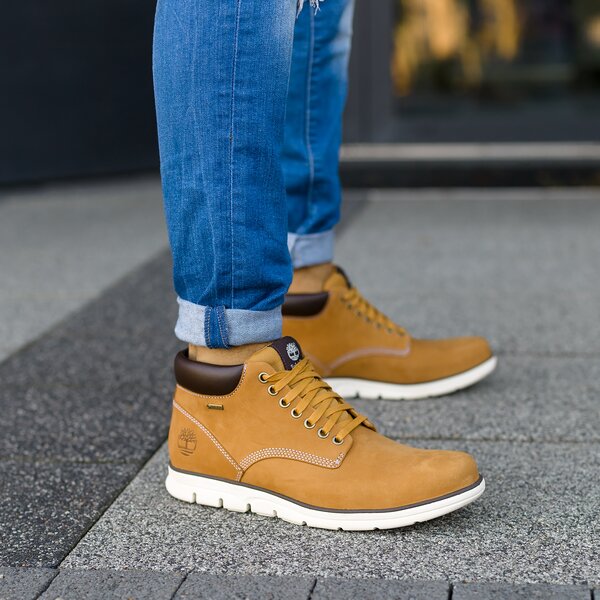 Męskie buty za kostkę TIMBERLAND BRADSTREET CHUKKA LEATHER  a1hx1 kolor żółty
