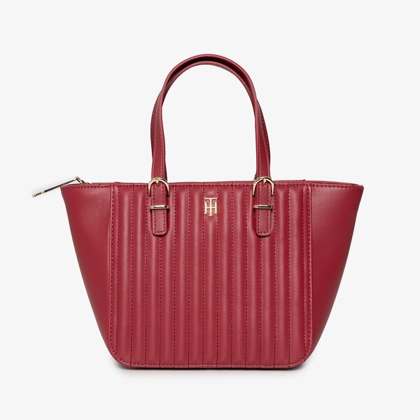Damska torebka TOMMY HILFIGER TOREBKA TH TIMELESS SMALL TOTE QUILTED aw0aw13171xjs kolor bordowy