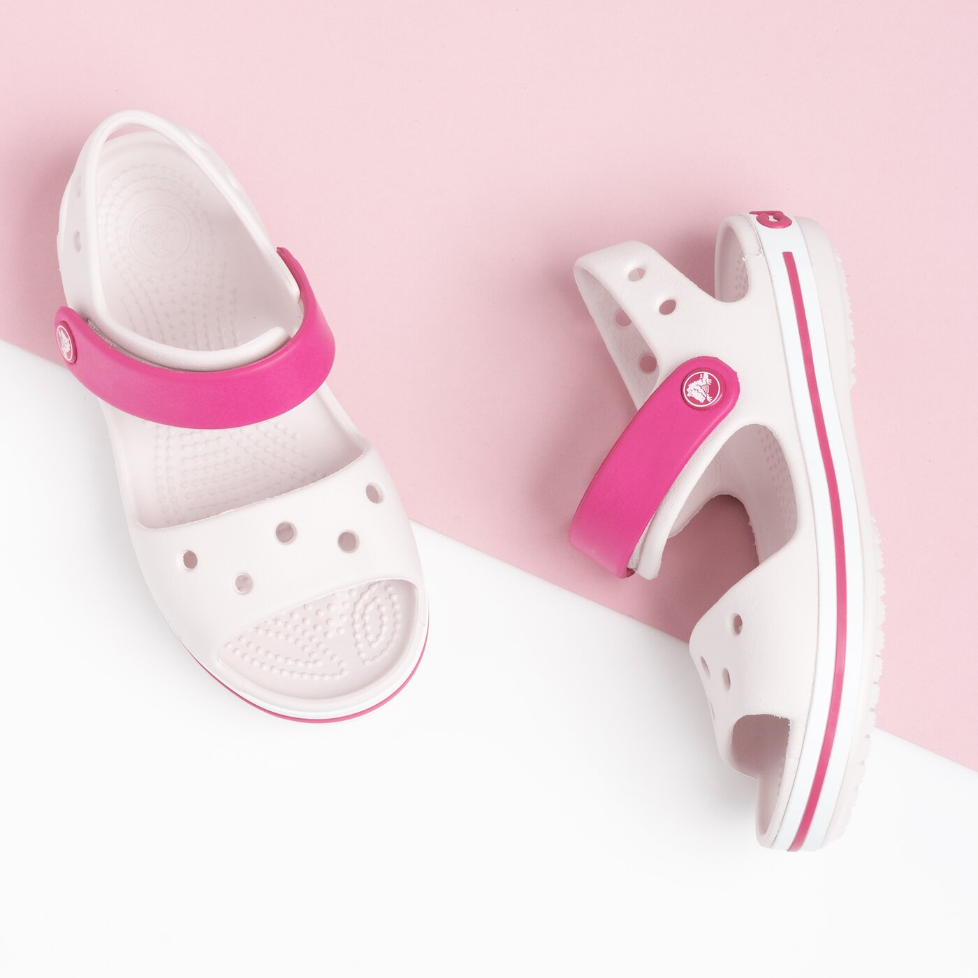 Dziecięce sandały / klapki CROCS CROCBAND SANDAL KIDS 128566pvi kolor różowy