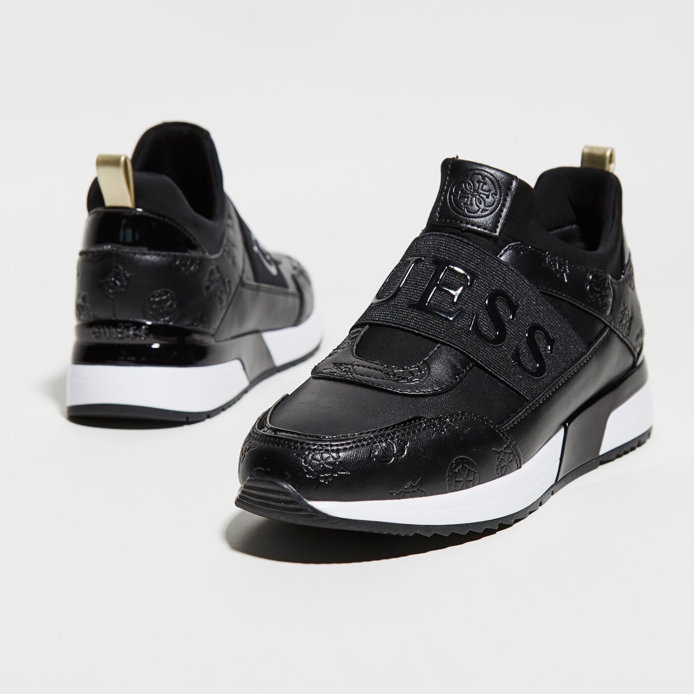 Damskie sneakersy (buty) GUESS MAYGIN fl6myipel12blkbl kolor czarny