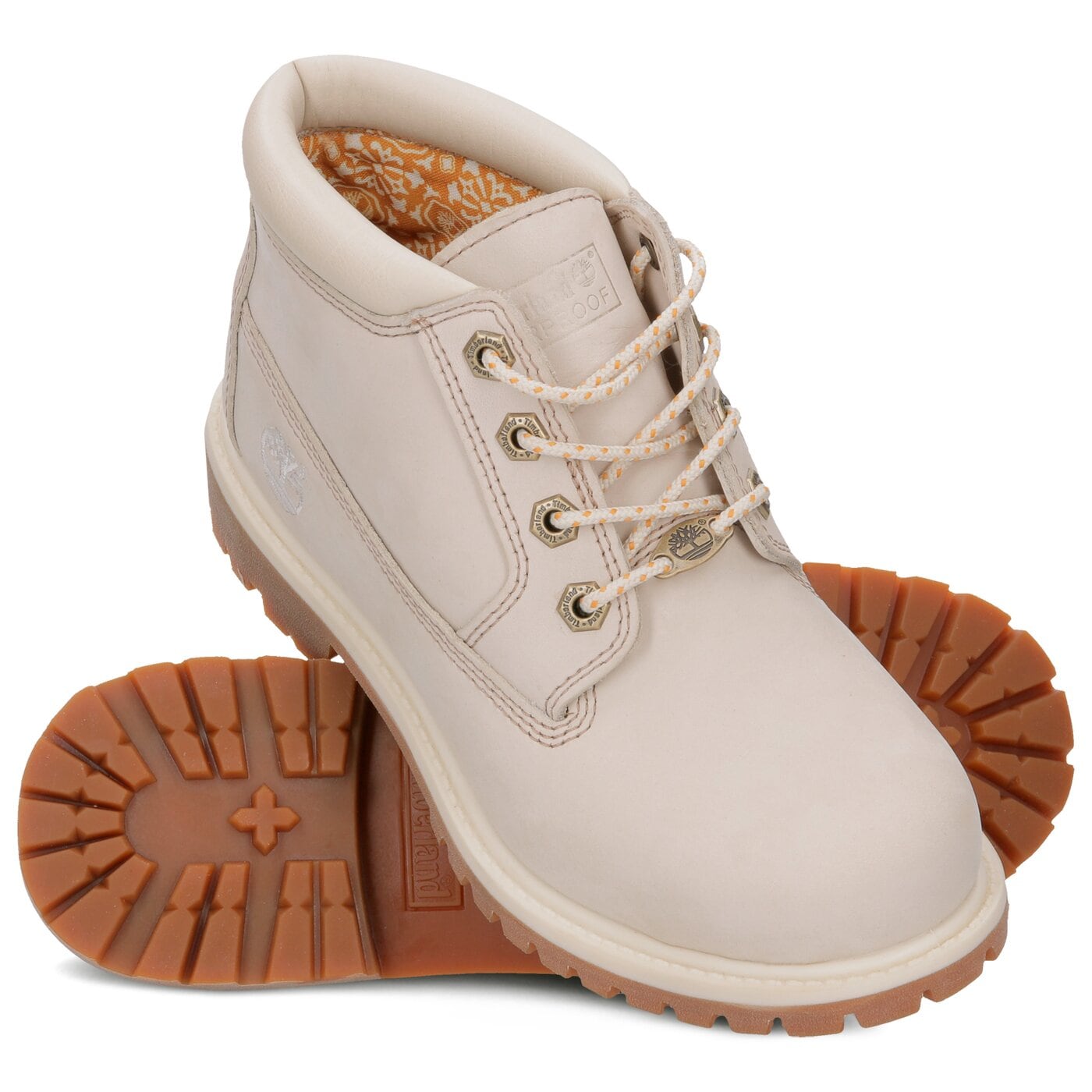 Damskie trapery TIMBERLAND NELLIE CHUKKA DOUBLE 23671 kolor beżowy