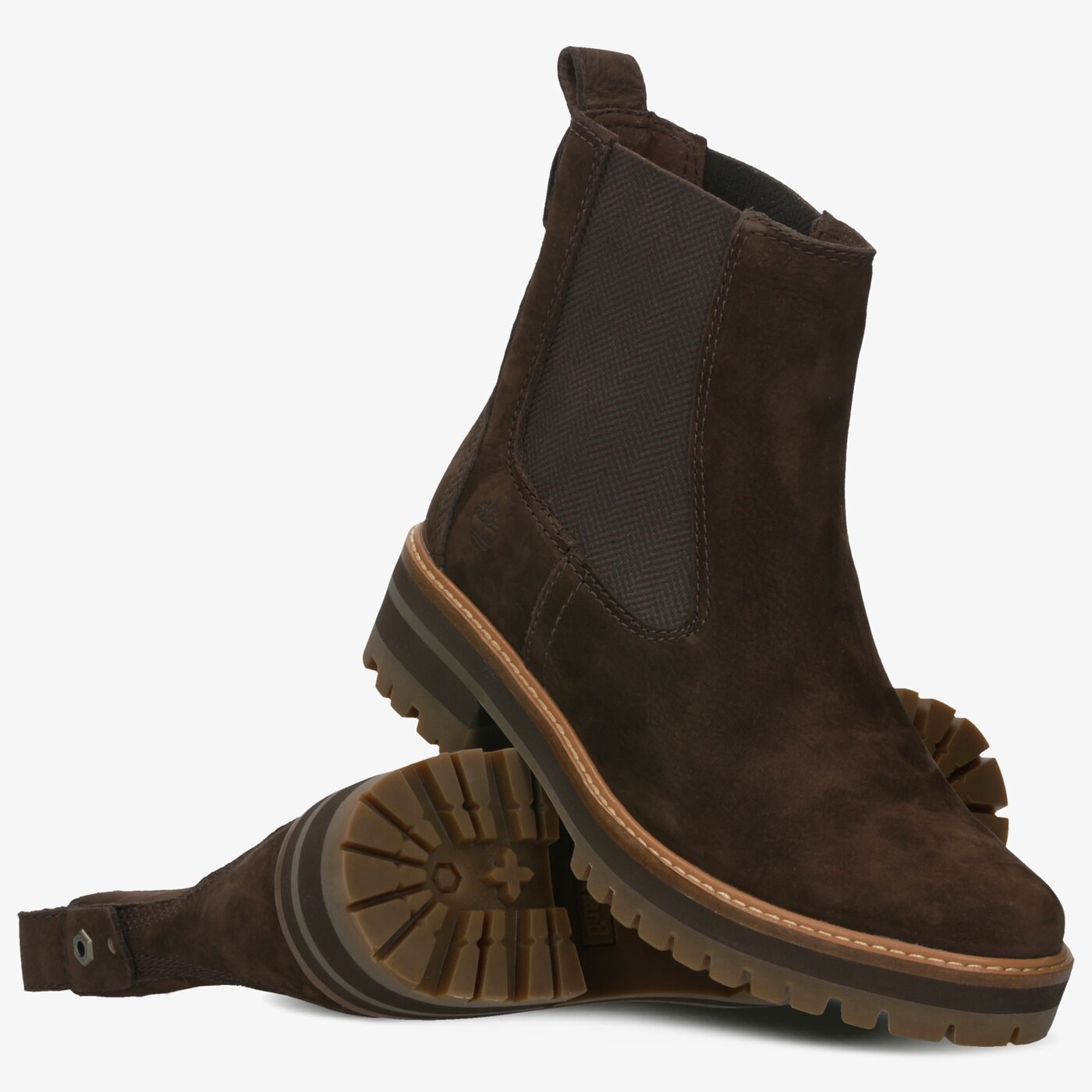 Damskie botki / sztyblety TIMBERLAND COURMAYEUR VALLEY CHELSEA tb0a23wuw821 kolor brązowy