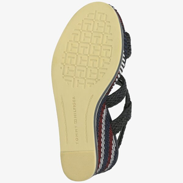 Damskie sandały TOMMY HILFIGER VANCOUVER 9Y TOMMY RAFFIA WEDGE SANDAL fw0fw03942403 kolor multicolor