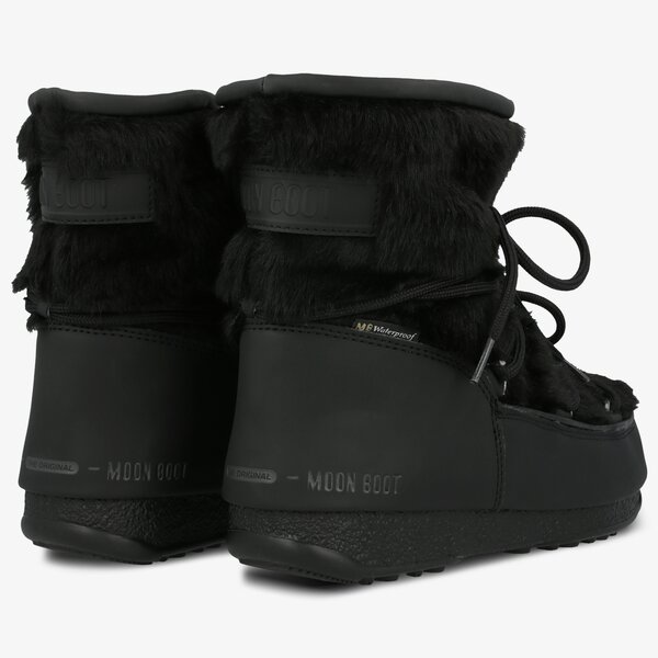 Damskie śniegowce MOON BOOT MONACO LOW FUR WP 2  24009700001 kolor czarny