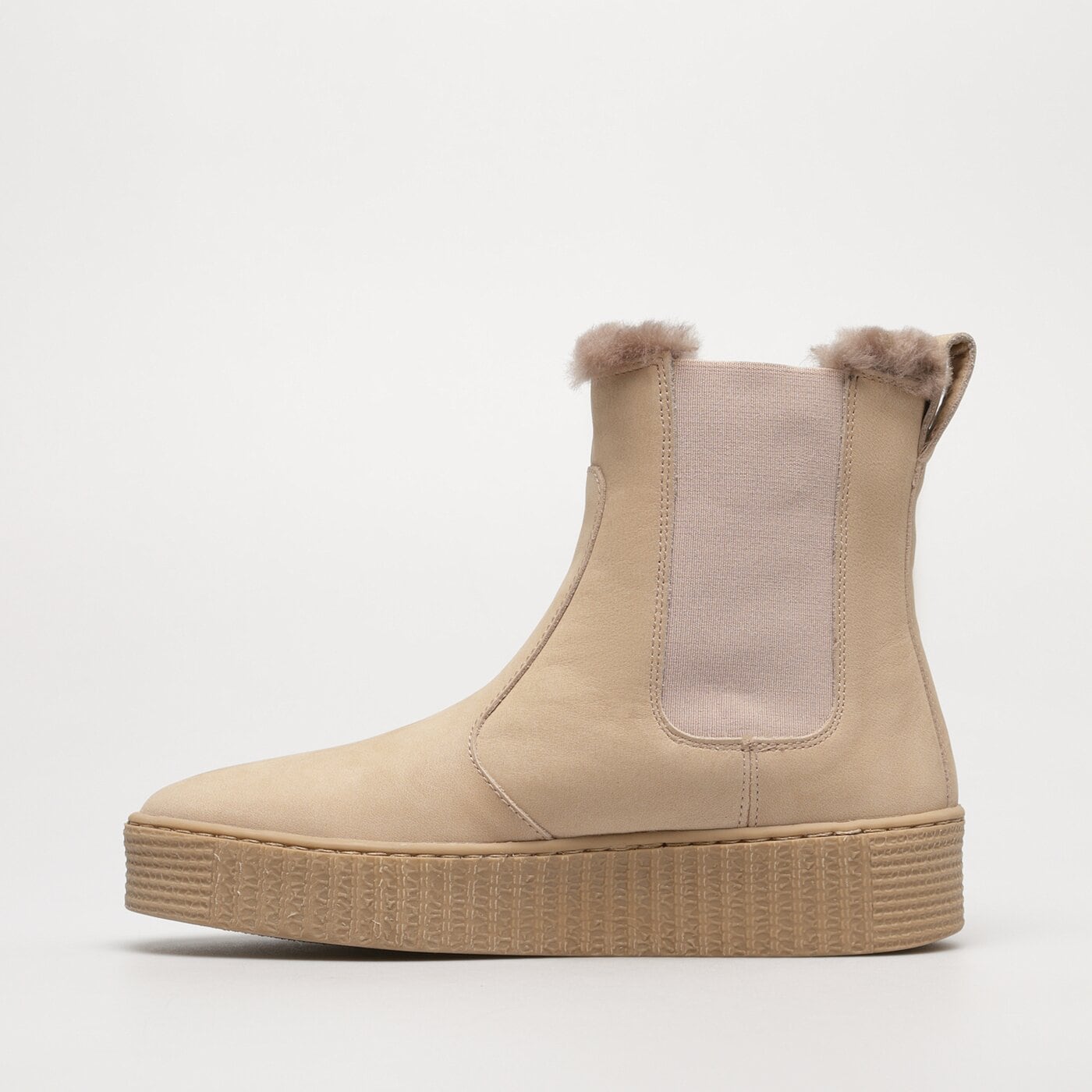 Damskie botki / sztyblety TOMMY HILFIGER ESSENTIAL CHELSEA WARMBOOTIE fw0fw07661abo kolor beżowy