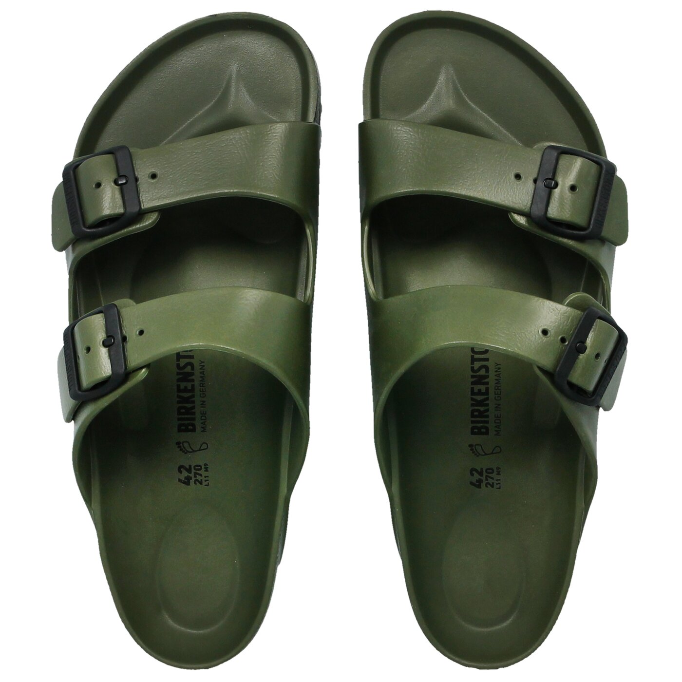 Męskie klapki BIRKENSTOCK ARIZONA EVA  129491 kolor khaki
