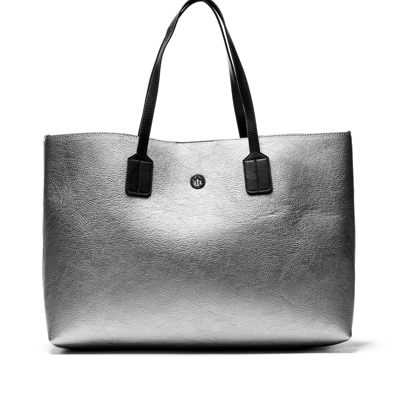 Damska torebka TOMMY HILFIGER TOREBKA COOL TOMMY TOTE MET aw0aw06374903 kolor srebrny