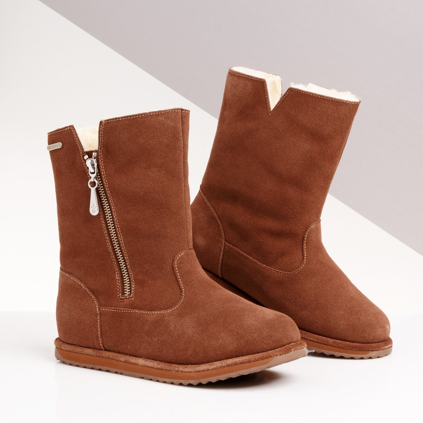 Dziecięce buty za kostkę EMU GRAVELLY KIDS k12177oak kolor brązowy