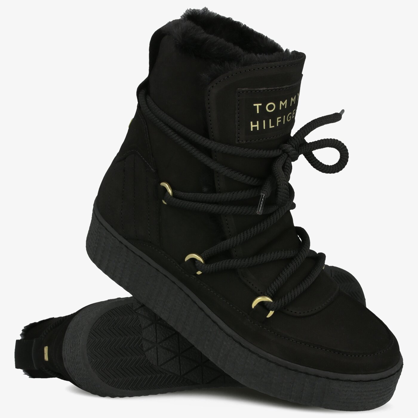 Damskie śniegowce TOMMY HILFIGER COSY BOOTIE fw0fw04401990 kolor czarny