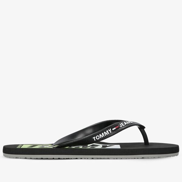 Męskie klapki TOMMY HILFIGER TOMMY PRINT BEACH SANDAL em0em00687bds kolor czarny