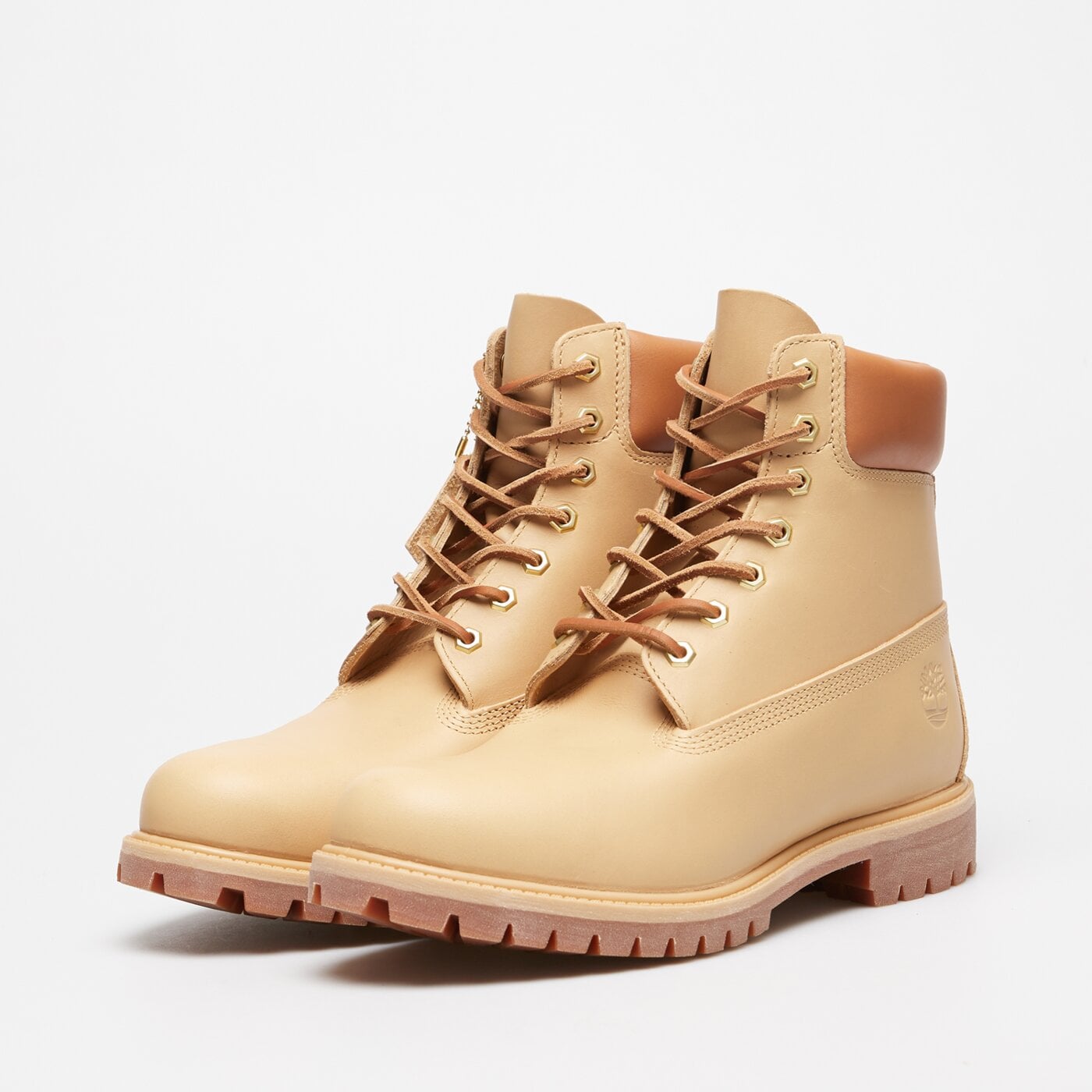 Męskie buty za kostkę TIMBERLAND PREMIUM 6 IN LACE WP BOOT tb0a2p6wen21 kolor beżowy