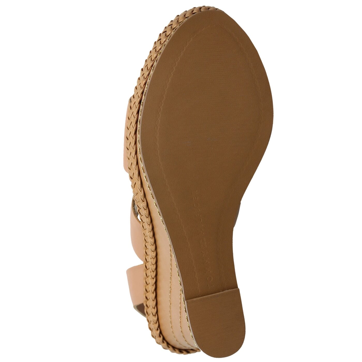 Damskie sandały TOMMY HILFIGER ELEVATED LEATHER WEDGE SANDAL fw0fw02575297 kolor beżowy