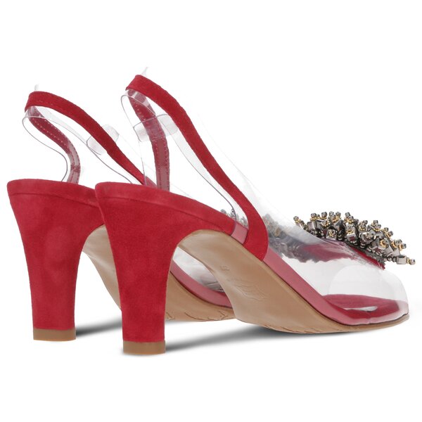 Damskie sandały SYMBIOSIS CARMEN SANDALS  sywc1190021 kolor czerwony
