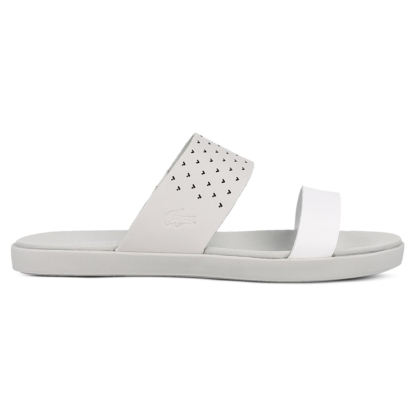 Damskie klapki LACOSTE NATOY SANDAL 117 1 733caw10242q5 kolor biały