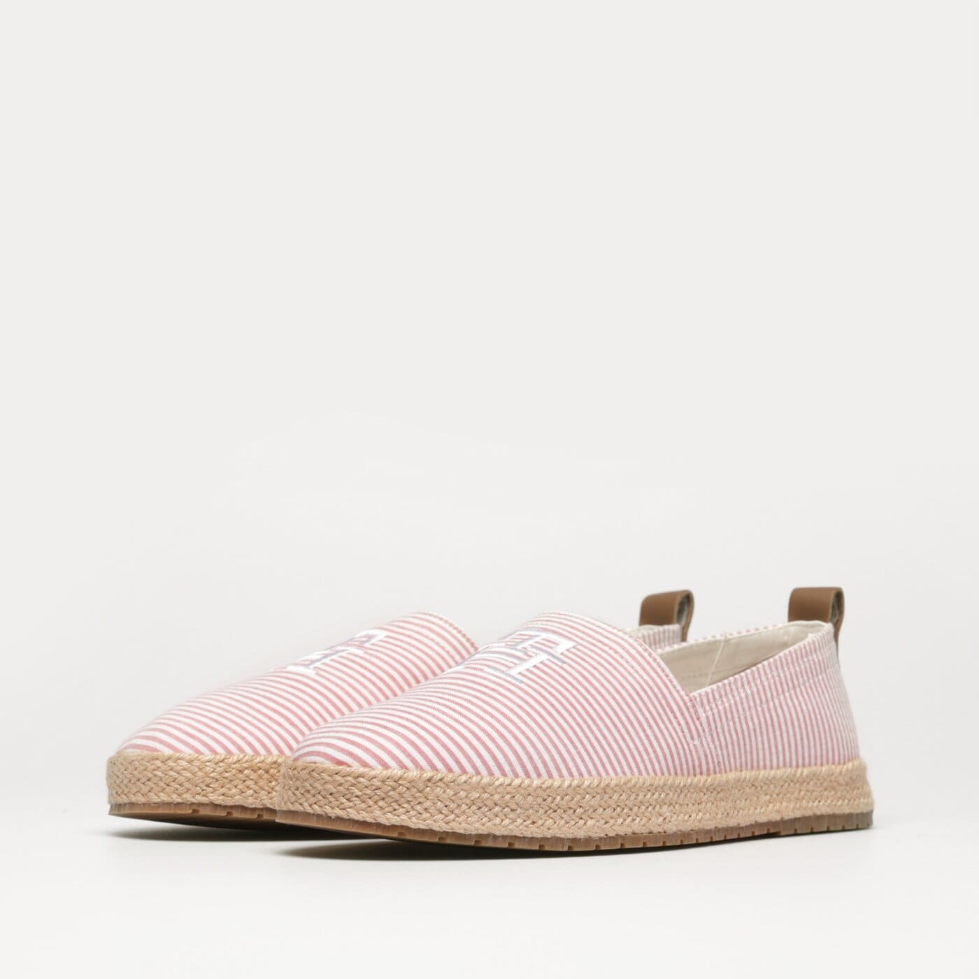 Męskie półbuty TOMMY HILFIGER TH ESPADRILLE CLASSIC SEERSUCKER fm0fm04449xls kolor czerwony