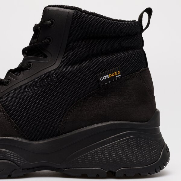 Męskie buty outdoor (trekkingowe) TOMMY HILFIGER BERGEN 8C HIGH fm0fm04251bds kolor czarny