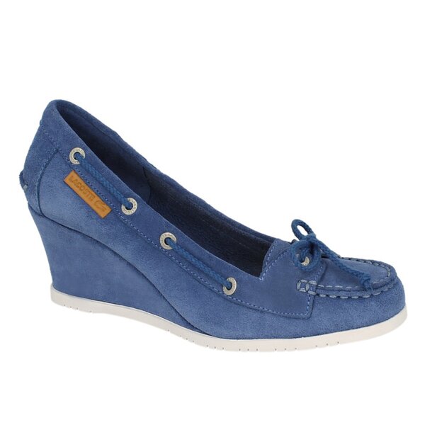 Damskie mokasyny i półbuty LACOSTE CORBON MID WEDGE 2 727srw1227125 kolor granatowy