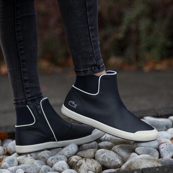 Damskie botki / sztyblety LACOSTE LANCELLE CHELSEA 316 1 732spw0114003 kolor granatowy
