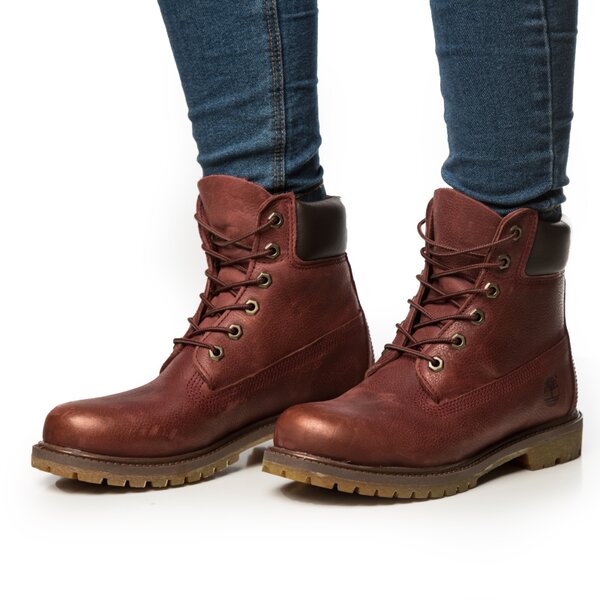 Damskie trapery TIMBERLAND PREMIUM 6 INCH BOOT - W  a12mf kolor bordowy