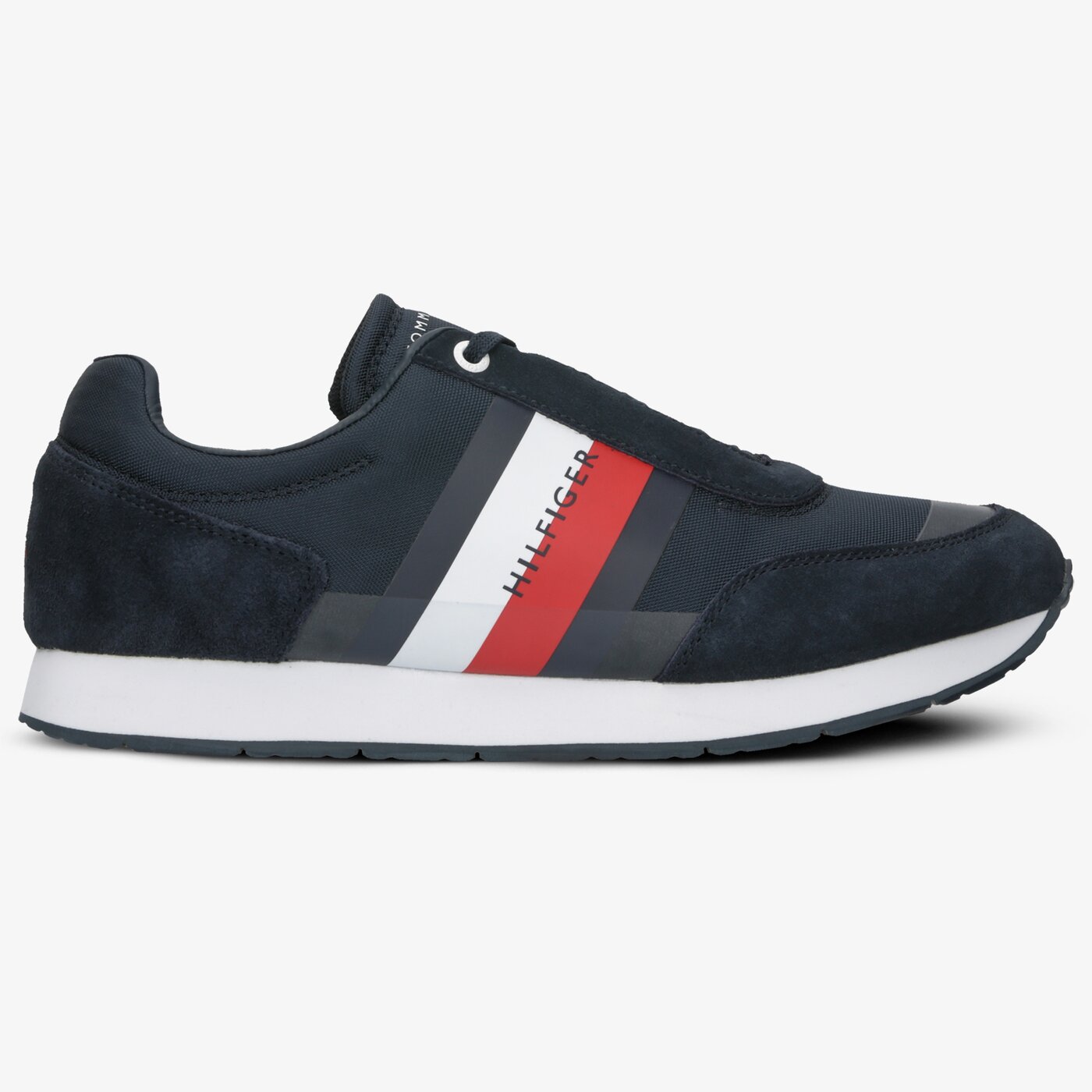 Męskie sneakersy (buty) TOMMY HILFIGER CORPORATE MIX FLAG RUNNER fm0fm02379403 kolor granatowy