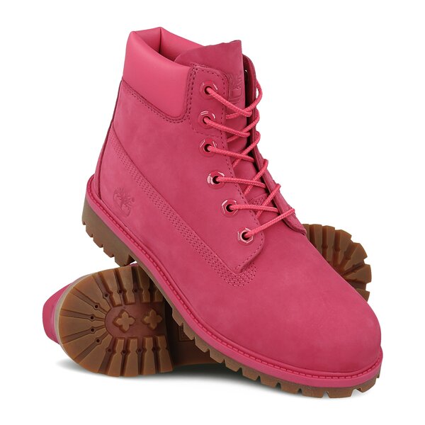 Dziecięce trapery TIMBERLAND PREMIUM 6 INCH WP BOOT  a1ode kolor różowy