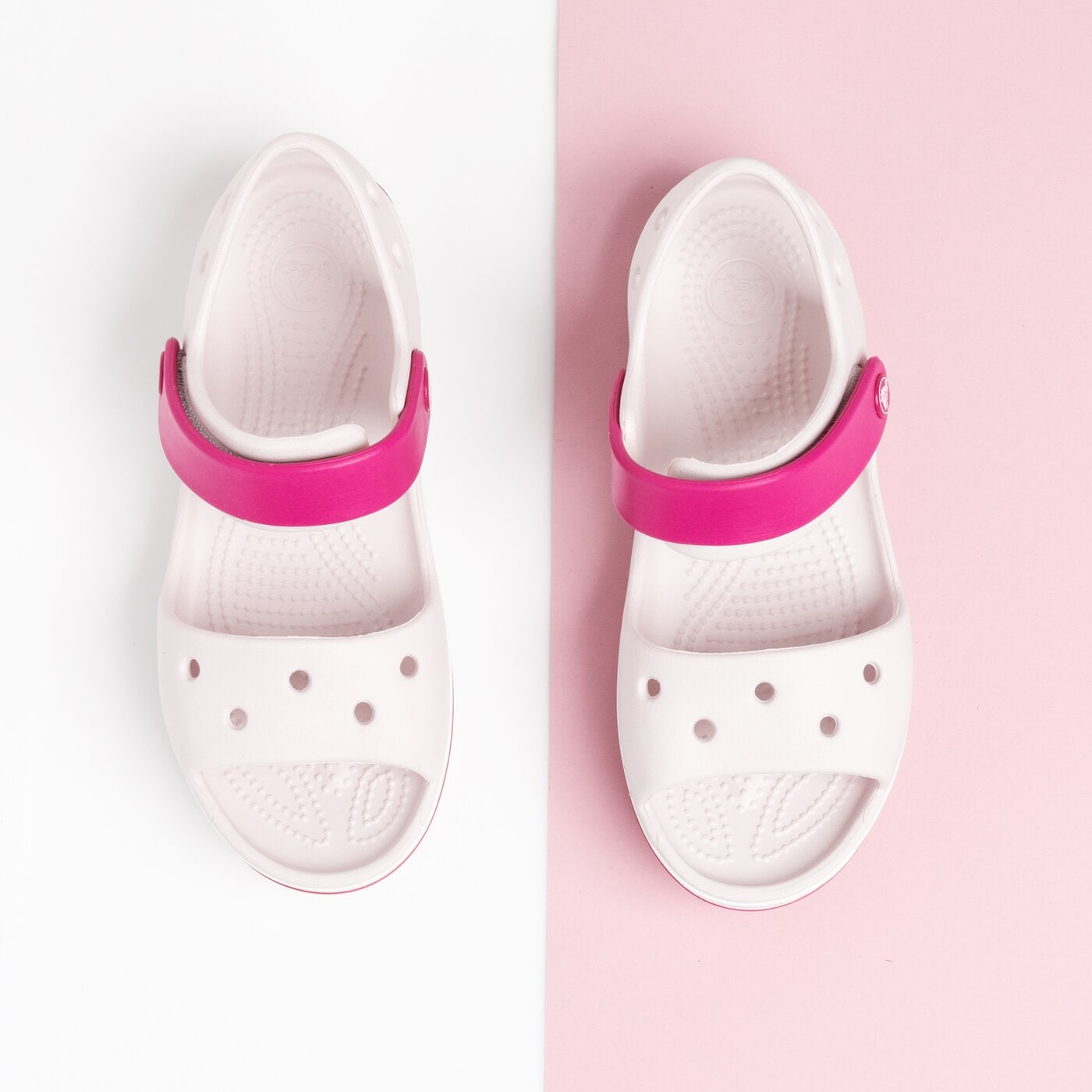 Dziecięce sandały / klapki CROCS CROCBAND SANDAL KIDS 128566pvk kolor różowy