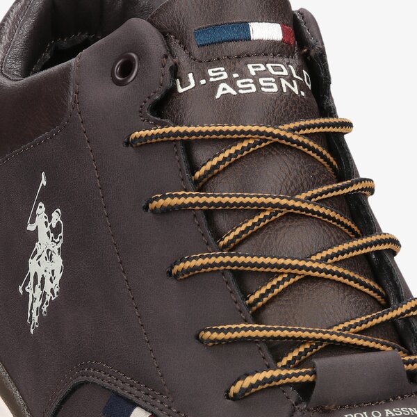 Męskie buty za kostkę U.S. POLO ASSN YGOR001 ygor001dbr kolor brązowy