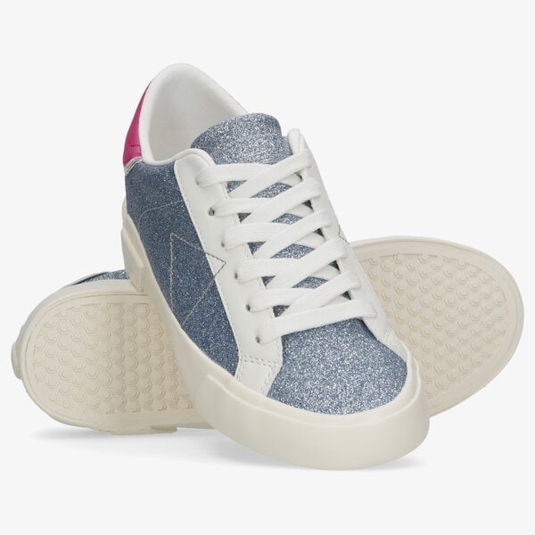 Damskie sneakersy (buty) GUESS WAYNE fl6wynfam12blue kolor srebrny