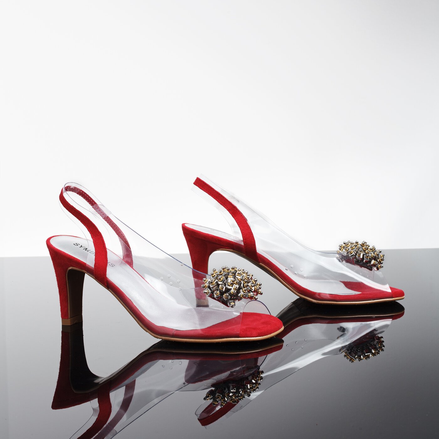 Damskie sandały SYMBIOSIS CARMEN SANDALS  sywc1190021 kolor czerwony