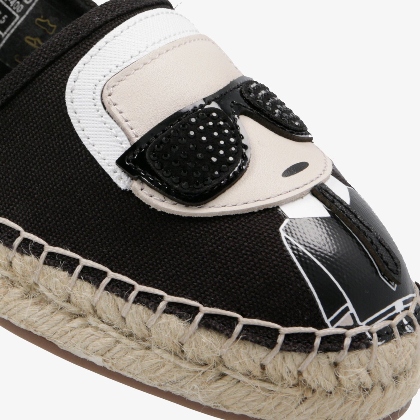 Damskie espadryle KARL LAGERFELD KAMINI KARL IKONIC SLIP ON kl80111400 kolor czarny