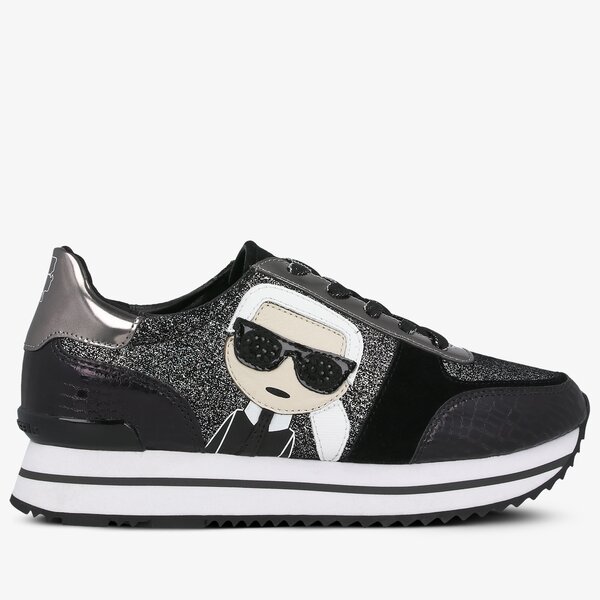 Damskie sneakersy (buty) KARL LAGERFELD VELOCITA II KARL IKONIC METEOR kl61932gol kolor czarny