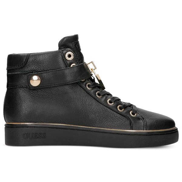 Damskie sneakersy (buty) GUESS BOXING flbog4lea12black kolor czarny