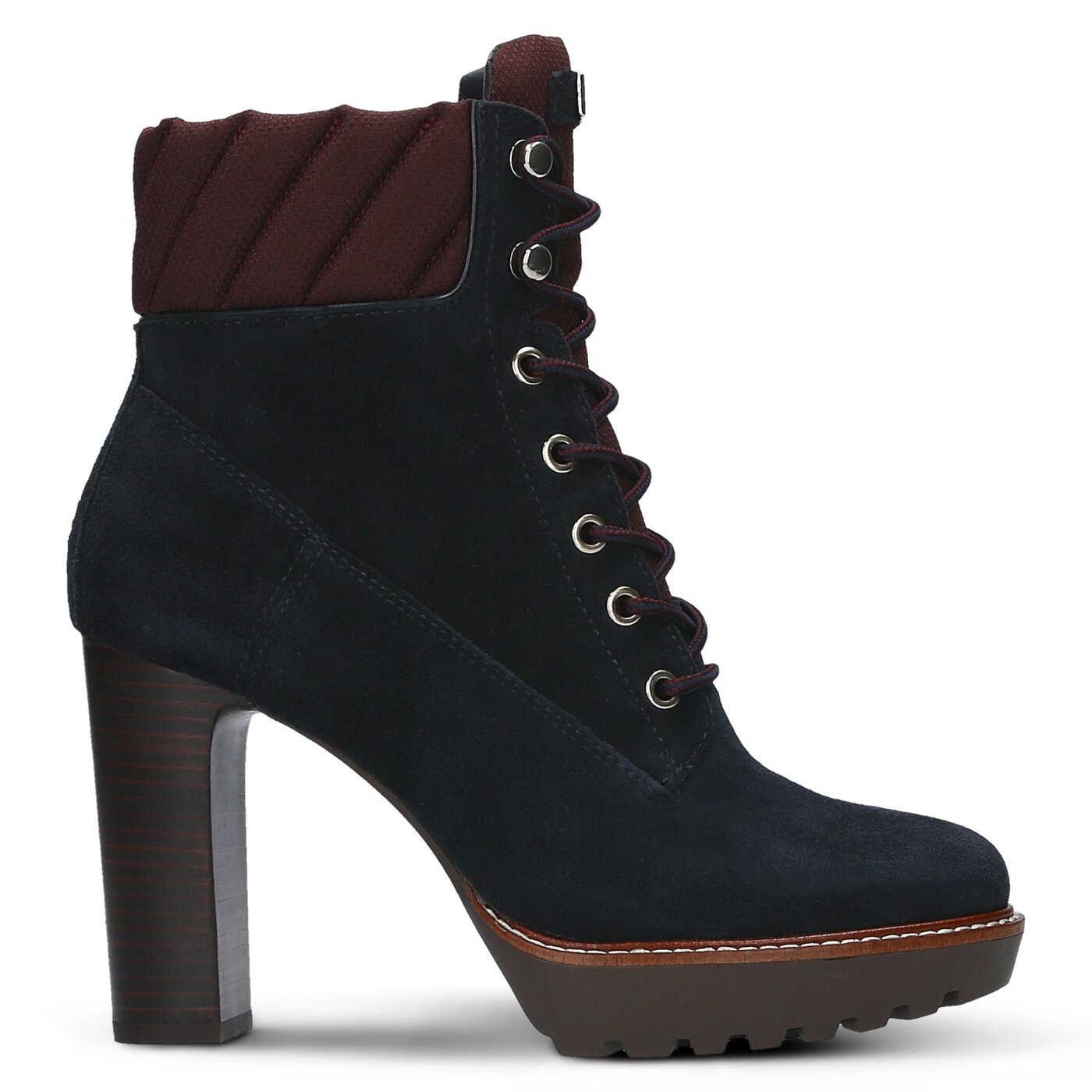 Damskie botki / sztyblety TOMMY HILFIGER I1285LEEN 13C1 fw56821516403 kolor granatowy