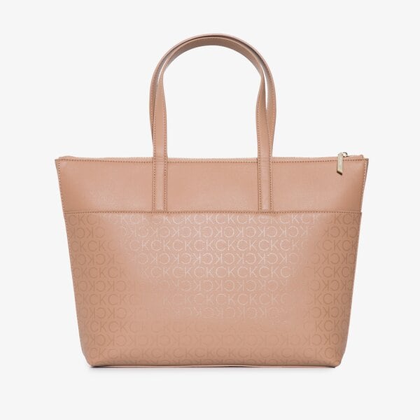 Damska torebka CALVIN KLEIN TOREBKA CK MUST SHOPPER LG EPI MONO k60k6098750he kolor beżowy
