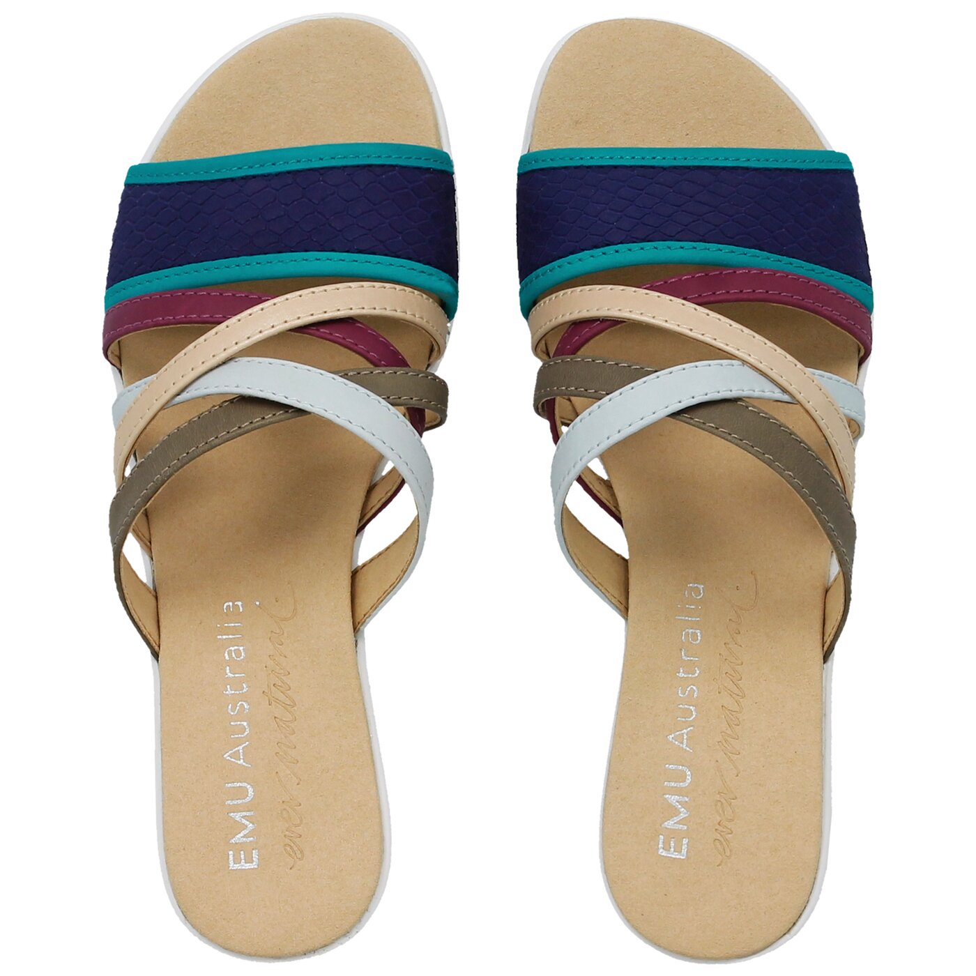 Damskie klapki EMU AUSTRALIA JIMBLE OCEAN BLUE  w11684oceanblue kolor beżowy