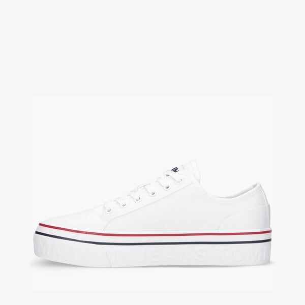 Damskie trampki TOMMY HILFIGER TOMMY JEANS FLATFORM VULC en0en01423ybr kolor biały