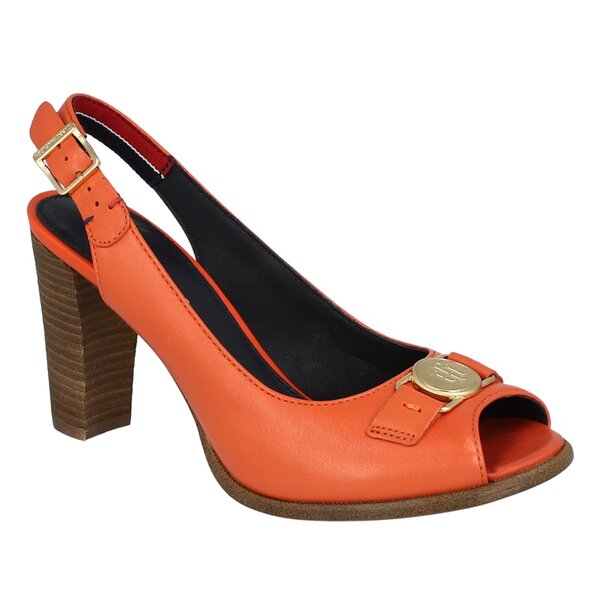 Damskie sandały TOMMY HILFIGER JOAN 1  fw56815492646 kolor pomarańczowy