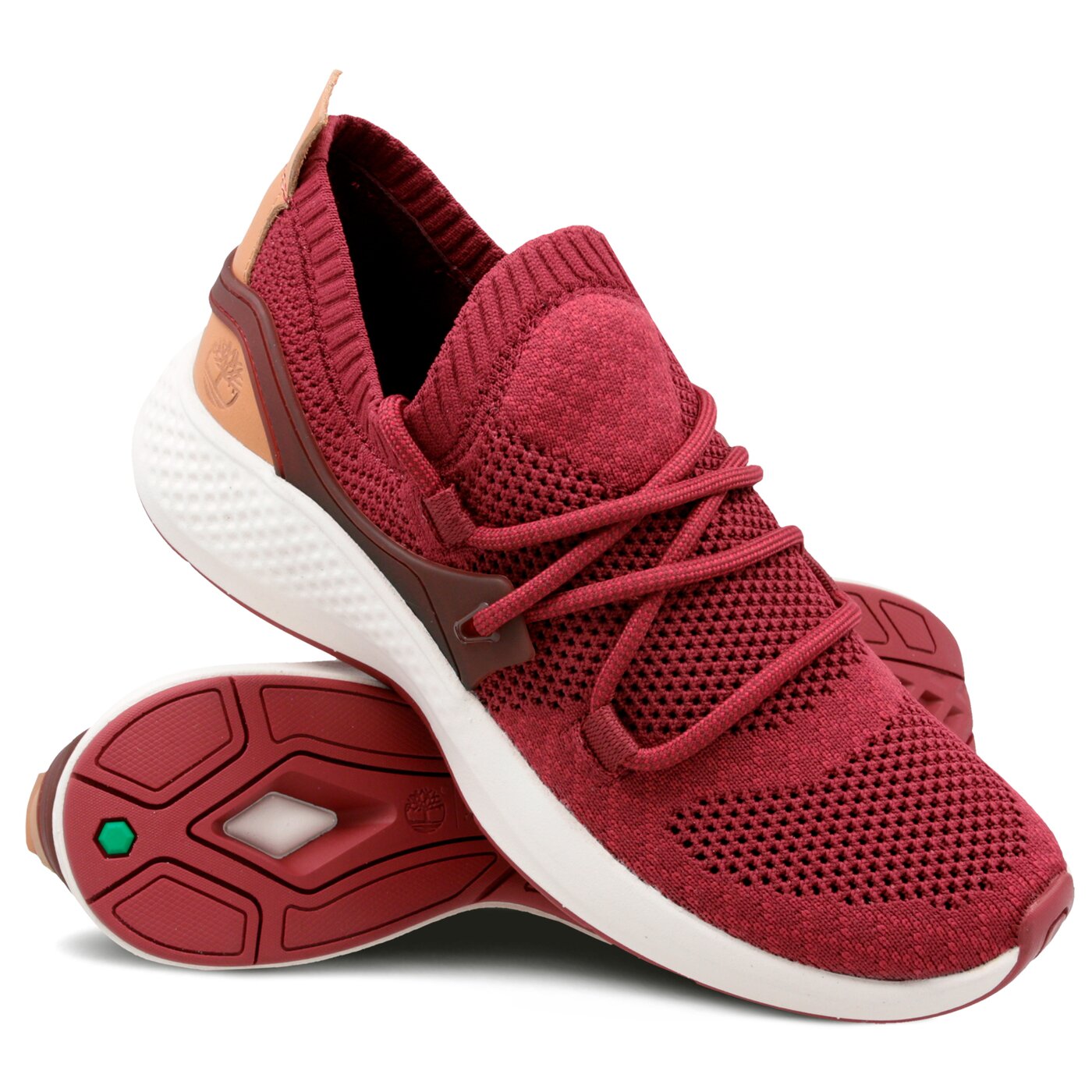 Damskie sneakersy (buty) TIMBERLAND FLYROAM GO KNIT CHUKKA a1ugg kolor bordowy