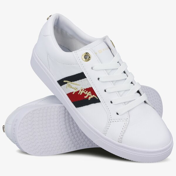 Damskie sneakersy (buty) TOMMY HILFIGER TH SIGNATURE CUPSOLE SNEAKER  fw0fw05224ybr kolor biały