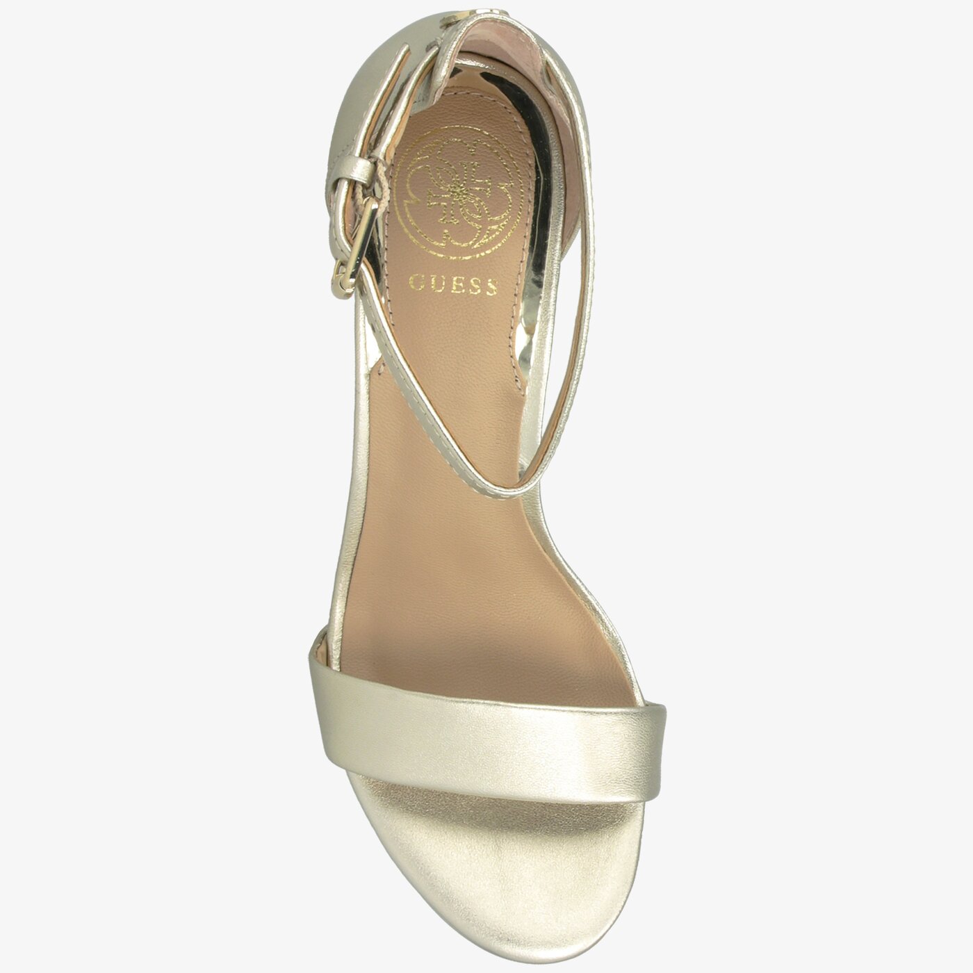 Damskie sandały GUESS OMERE fl5orelem03plati kolor złoty