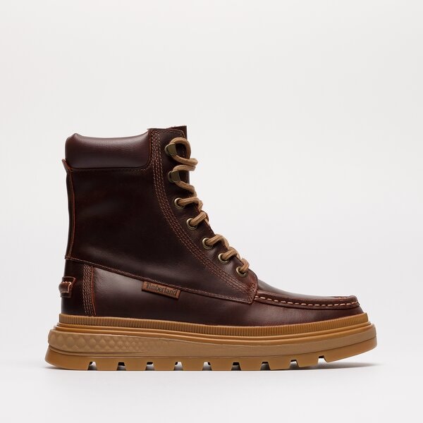 Damskie botki / sztyblety TIMBERLAND RAY CITY MOC TOE LACE UP tb0a5m3yd571 kolor bordowy