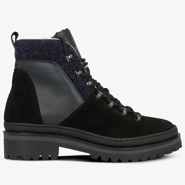 Damskie botki / sztyblety TOMMY HILFIGER COSY OUTDOOR BOOTIE fw0fw04349990 kolor czarny