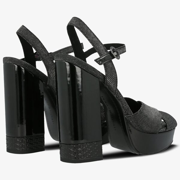 Damskie sandały TOMMY HILFIGER TOMMY SPARKLE HIGH HEEL SANDAL fw0fw045790gq kolor czarny