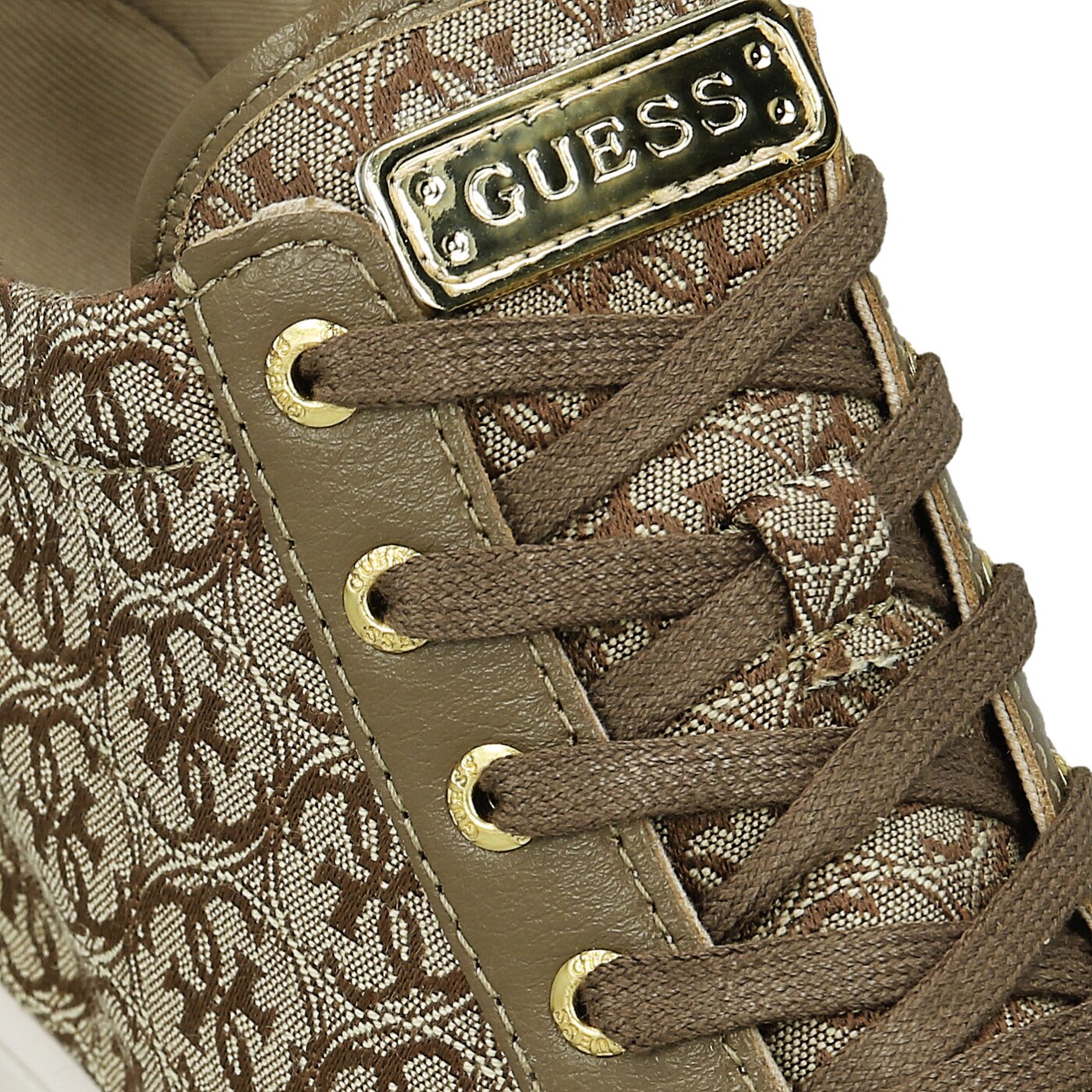 Damskie trampki GUESS FINNA flfin3fal12beibr kolor złoty