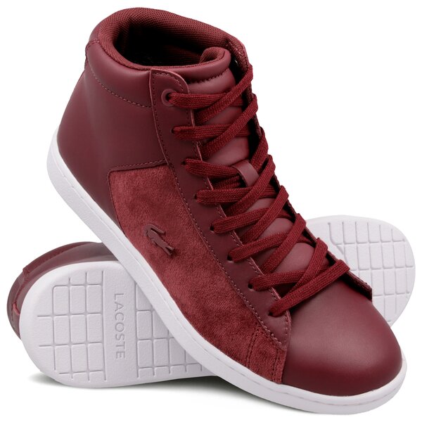 Damskie sneakersy (buty) LACOSTE CARNABY EVO MID 318 1 736spw00172h2 kolor bordowy