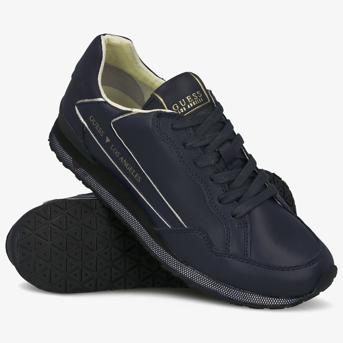 Męskie sneakersy (buty) GUESS GENOVA fm6genlea12navy kolor granatowy