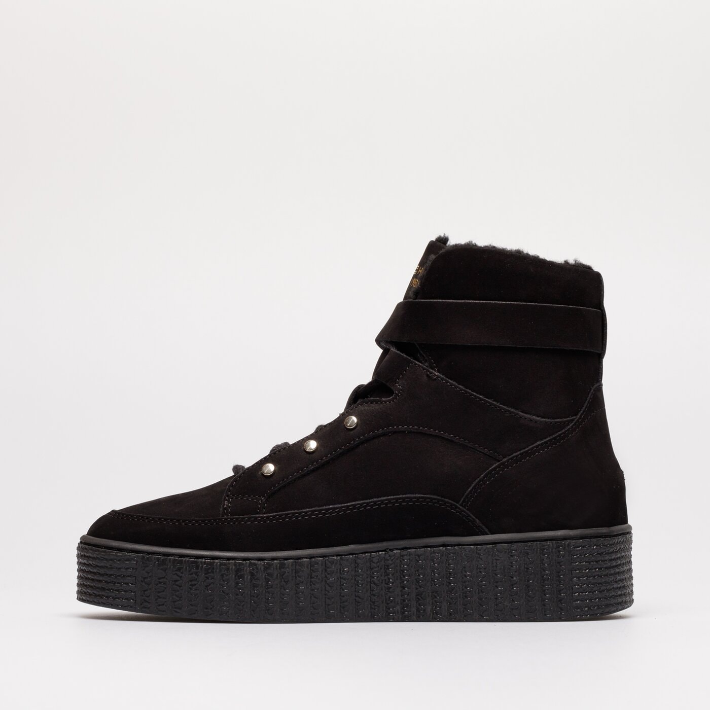 Damskie sneakersy (buty) TOMMY HILFIGER WARMLINED LACE UP BOOT fw0fw06798bds kolor czarny