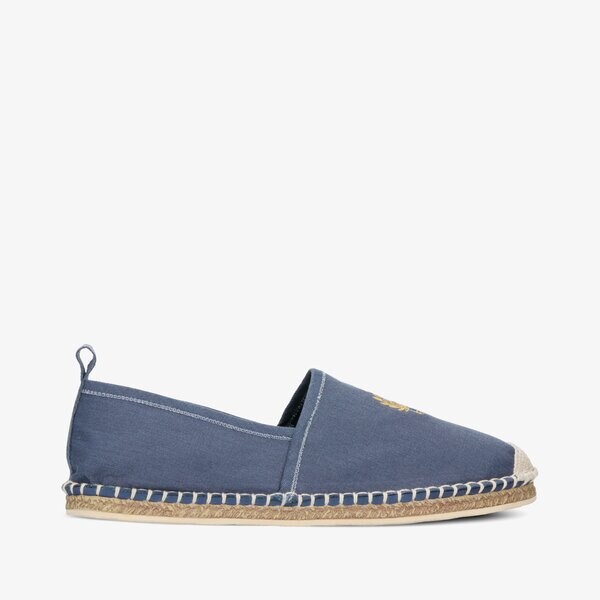 Męskie półbuty POLO RL BARRON CREST-SHOE-CASUAL NAVY WASHED TWILL 803745775002 kolor granatowy